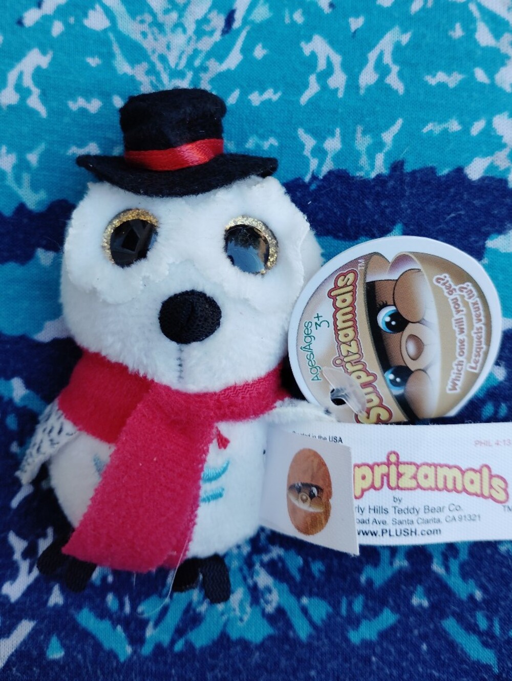 Surprizamals Otis Owl 2018 NWT  Miniature Holiday Stocking Stuffer Plushie Toy